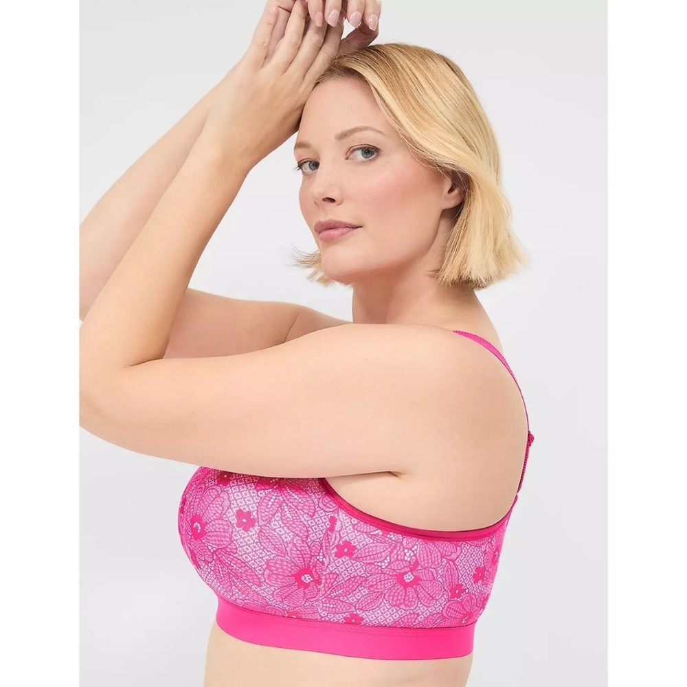 Lane Bryant Cacique Cotton Scoop Neck Lightly Lined No Wire Bra 46C New - Picture 3 of 6